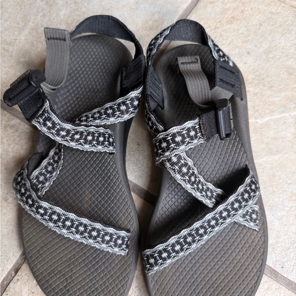 Chaco Gray and Black Athletic Sandals - Picture 1 of 7